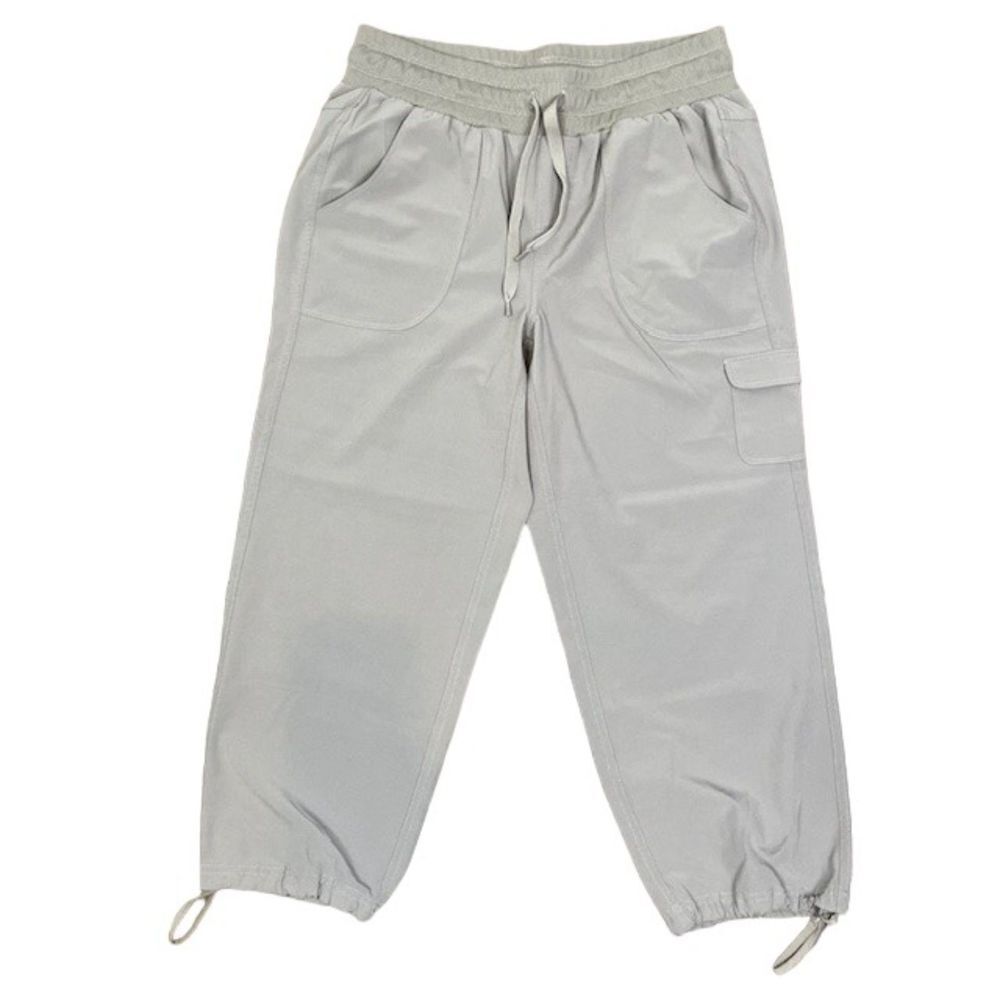 RBX Women's‎ River Pants Capris Beige Tie waist and cinch ankle Size Small
